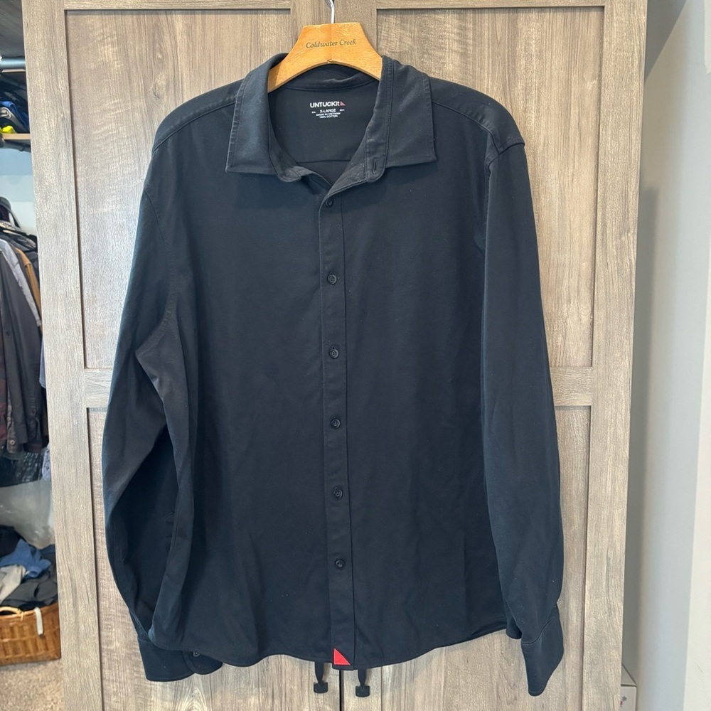 UNTUCKit XL Black Cotton Button Down Shirt